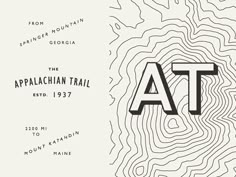 the logo for the appalachan trail is shown in black on a white background