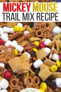 this mickey mouse trail mix recipe is delicious and easy to make