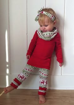 Christmas Red Sweatshirt with Cowl Neck Red by YourLittleLoves, $30.00 Girls Christmas Shirts, Girls Christmas Outfits, Red Sweatshirt, Christmas Leggings, Girl Christmas, Girls Toddler, Christmas Red