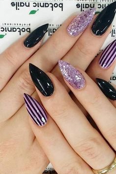 These Black Halloween Nails Are Blowing Up on Pinterest! Make your Holloween Nails unforgettable! Get ready to be inspired by these stunning Black Halloween Nails that are perfect for the spooky season! From Pink Halloween Nails and Purple Halloween Nails to fun Pumpkin Nails, these designs will elevate your nail game. Try out creative Halloween Press On Nails or go for intricate Nail Art Halloween featuring Bat Nails. Whether you’re looking for Cute Halloween Nails or bold Halloween Acrylic ... Multi Colored Halloween Nails, Elegant Spooky Nails, Plum Halloween Nails, Lavender Halloween Nails, Purple October Nails, Purple And Black Halloween Nails Designs, Halloween Colored Nails, Black And Purple Nails Short, Salem Nails