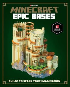 the book cover for minecraft epic bases, which features an image of a castle