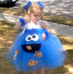 SO CUTE! Cookie Monster Costume, Carnaval Costume, Monster Costumes, Handmade Boutique, Fete Halloween, Girl Stuff, Cookie Monster, Costume Halloween