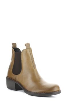 A curved toe and walkable stacked heel lend contemporary updates to a classic Chelsea boot featuring a cushy foam footbed for superior support with every step. 1 1/4" heel (size 39W) 4 3/4" shaft Pull-on style with elastic-gore insets Removable insole Foam- and latex-cushioned footbed Leather and textile upper/textile lining/rubber sole Made in Portugal Women's Shoes Modern Chelsea Boots With Stacked Heel And Round Toe, Medium Width Closed Toe Boots With Heel Pull Tab, Medium Width Boots With Heel Pull Tab, Brown Cushioned Ankle Boots, Brown Ankle Boots With Cushioned Footbed, Cushioned Closed Toe Boots For Work, Cushioned Footbed Boots Medium Width For Workwear, Cushioned Closed Toe Work Boots, Cushioned Footbed Boots For Workwear