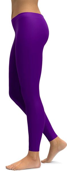 These Deep Purple leggings will compliment any leg it is on! It durable fabric makes sure it won't lose it's vibrancy when it stretches a little. Purple is one of the best selling solid colors in our store. Excersise Outfits, Leggings For Work, Womens Printed Leggings, Best Leggings For Women, High Quality Leggings, Printed Yoga Pants, Pink Yoga Pants, Purple Leggings, Pink Yoga