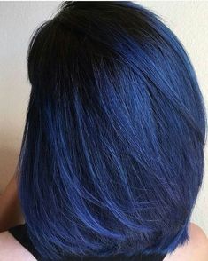 Blue Black Hair, Dark Blue Hair, Pretty Hair Color, Hair Color Blue, Scene Hair, Gorgeous Hair, Dark Hair, Pretty Hairstyles