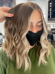 Grown Out Blonde To Brunette, Bronde Root Smudge, Short Dark Blonde Balayage, Grown Out Blonde Balayage, Mid Length Balayage, Shoulder Length Dirty Blonde Hair, Half Head Balayage