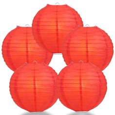 5-Pack 36 Inch Red Jumbo Parallel Ribbing Round Paper Lantern - Luna Bazaar | Boho & Vintage Style Decor Cheap Lanterns, Indian Wedding Theme, White Paper Lanterns, Round Paper Lanterns, Patio String Lights, Japanese Lanterns, Globe String Lights, Paper Light, Paper Lantern