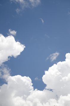 Clouds in Blue Sky I - Kevin Francis Design Blue Sky Photography, Blue Sky Wallpaper, Bright Blue Sky, Blue Sky Clouds, Clouds Photography, Sky Moon, Cloud Wallpaper, White Mat, Pretty Sky