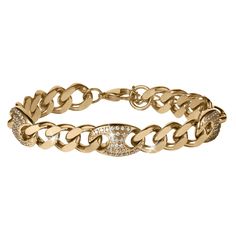 Daniel Steiger Icy Links Bracelet Icy Bracelet, Sparkling Ice, Latest Jewellery, Stunning Jewellery, Signature Design, Go Out, Out Of Style, Link Bracelets, Gold Finish