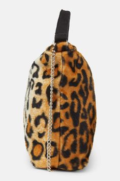 Marina Milani BAGS Sancia Eco Fur Leopard Print Shoulder Bag Faux Fur Bag, Bespoke Fashion, Fur Bag, Clothing Pieces, Brown Satin, Elegant Bags, Orange Bag, Brown Leopard, Chic Handbags