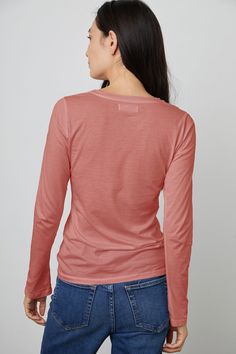 Zofina Gauzy Whisper Crew Neck Tee | Velvet By Graham & Spencer – Velvet by Graham & Spencer Stretch Soft-washed Tops, Versatile Long Sleeve T-shirt, Everyday Crew Neck Long Sleeve Top With Thumbholes, Basic Long Sleeve Top For Everyday Fall, Trendy Long Sleeve Crew Neck Top With Thumbholes, Fall Scoop Neck Long Sleeve Top For Everyday, Soft-washed Long Sleeve T-shirt For Everyday, Soft-washed Long Sleeve Tops For Spring, Spring Crew Neck Long Sleeve Top With Thumbholes