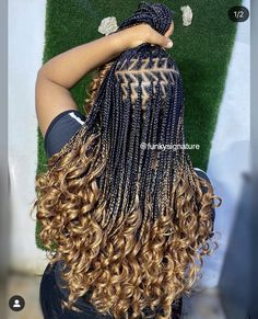 Curl Braids, Cute Box Braids Hairstyles, Pelo Afro