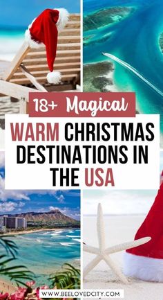 christmas destinations in the usa with text overlay