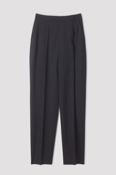 Julie Trouser | Filippa-k.com Sustainable Manufacturing, Traditional English, Menswear Inspired, Trouser Suits, Wool Fabric, Card Sizes, Pajama Pants, Full Length, Online Store