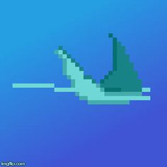 Stingray Pixel Art, Fish Pixel Art, 8 Bit, Art