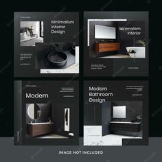 an image of modern bathroom design brochure