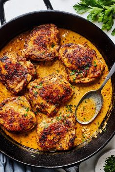 Chicken Thigh Green Beans, Special Chicken Dinner Recipes, Simple Chicken Thigh Recipes Easy, Skillet Bang Bang Chicken Thighs, Whole Chicken Thigh Recipes, Chicken Thigh Recipes Fried, Bonless Chicken Thigh Recipes, Stove Top Chicken Thigh Recipes, Sauteed Chicken Thigh Recipes