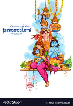 Krishna Janmashtami Krishna Eating Makhan, Beach Background Images, Happy Janmashtami, Festival Background, Krishna Janmashtami, Krishna Radha Painting, Creativity Quotes, Krishna Art, Lord Krishna