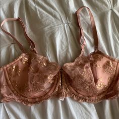 Brand New. Pink Underwire Bra For Party, Pink Padded Party Bra, Pink Full Cup Partially Lined Bra, Party Pink Bra With Padded Cups, Partially Lined Pink Bra For Spring, Pink Partially Lined Feminine Bra, Feminine Pink Partially Lined Bra, Pink Underwire Partially Lined Bra, Pink Full Cup Padded Bra