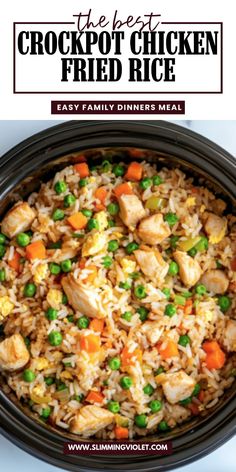 the best crockpot chicken fried rice recipe