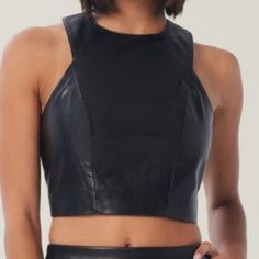 Nwt Lita By Ciara Womens Black Lamb Leather Sleeveless Crop Top Size Large Luxuriously Edgy Leather Tank Top In Lightweight Soft Lambskin Leather With Seamed Front Panels And A Sleek, Fitted Silhouette; Back Zipper Closure New With Tags Retail $198 Approx Measurements: Chest (Pit To Pit Is Half): 37 Length: 17 Clt12056781satewrhh-6/24 #Womens #Clothing #Wardrobe #Basics #Womensclothing #Nwt #Nwot #Guc #Euc #Lamb 3f-20 Wt 9 Oz Chic Cami Vest For Night Out, Fitted Sleeveless Black Halter Top, Chic Sleeveless Crop Top For Evening, Fitted Sleeveless Blouse Crop Top For Night Out, Elegant Vest Crop Top For Night Out, Fitted Tank Halter Top For Night Out, Chic Halter Top For Night Out, Chic Black Crop Top With Tank Straps, Chic Sleeveless Vest For Night Out