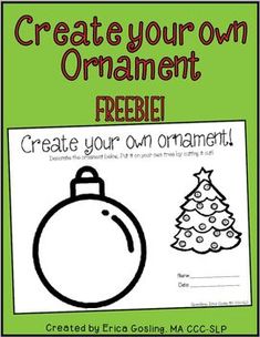 a christmas ornament is shown with the words create your own freebiet