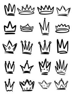 Graffiti Logo Types Of Crowns, Tattoo Graffiti, Graffiti Sketch, Crown Drawing