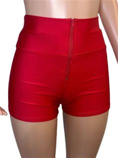 trendy_red_zipper_front_short_shorts Fnaf Cosplay, Dinner Wear, Dancer Wear, Red Costume, Mardi Gras Costumes, Christmas Clothing, Lingerie Party, Street Swag, Red High