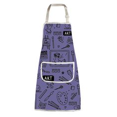 an apron with the words art on it