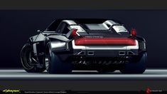 the rear end of a futuristic sports car