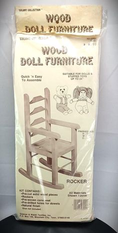 a wooden rocking chair with instructions on how to make it