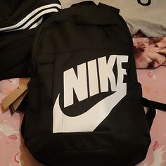 Brand New Never Used! Trendy White Backpack With Letter Print, Casual Black Backpack With Letter Print, Casual Letter Print Backpack For Streetwear, Casual Streetwear Backpack With Letter Print, White Letter Print Standard Backpack, Black Sports Bags With Letter Print, Black Sports Bag With Letter Print, Casual Backpack With Letter Print For Back To School, White Bags For Streetwear And Back To School