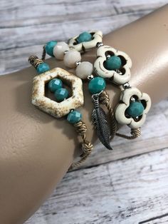 This adjustable bracelet is handmade with love! This set is unique, casual and elegant. Different styles in one set. Adjustable bracelets fits most women. Rustic Adjustable Turquoise Beaded Bracelets, Adjustable Cord Bracelet, Cross Crafts, Bracelets Diy, Cord Bracelet, Beaded Bracelets Diy, Western Boho, Cord Bracelets, Braided Bracelets