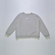 Vintage Nike Center Swoosh Sweatshirt Embroidered Swoosh 126539   Made in Turkey, 80% cotton / 20% polyester Size M, please check measurements below (garments measured laying flat in calm condition) - Back length (from the collar seam) - 66 cm / 25.98" - Chest - 61 cm / 24.02" - Shoulders - 48 cm / 18.90" - Sleeve length from the shoulder seam - 62 cm / 24.41" Used, has traces of wear / flaws (small marks / pilling, shown on photos),  no significant flaws, please check all photos to make a judge Grey Nike Sweatshirt Vintage, Nike Athletic Vintage Sweatshirt, Nike Moisture-wicking Crew Neck Shirt, Nike Collegiate Crew Neck T-shirt, Nike Functional Moisture-wicking Sweatshirt, Turkey Size, Vintage Nike, Sleeve Length, Nike