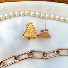 Triangle Studs

"Where edgy meets elegant. ✨ These triangle studs are a statement piece."

Golden outline with shimmry yellow 💛 

"Limited time offer! 

DM for more details ✨

.
.
.
.
#MyPlumBox #jewelleryonline #earringsofinstagram #studs #minimaljewelry #fyp #trendy #jewellerybrand Limited Time Offer, Limited Time, Yellow