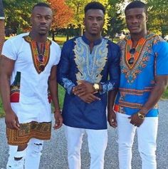 African Style Dashiki #SHIRT + White #DISTRESSED #JEANS African Style, African Men, African Print Fashion