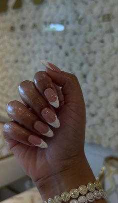 French Tip Nails Press On, Elegant Oval Nails, Almond Aura Nails, Almond Nails Black Women, Cute French Tip Nails, Nail Ideas French, Cute French Tip, Drippy Nails, French Tip Gel Nails