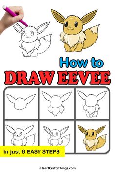 how to draw eeve in just 6 easy steps with pictures and instructions for beginners