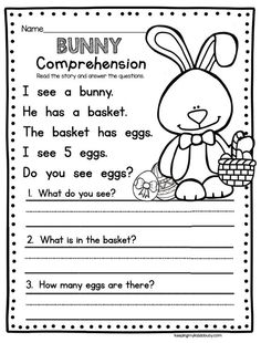 an easter bunny worksheet for kids to learn how to write and read it