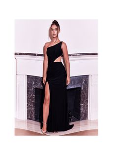 Negro Elegante,Sexy,Fiesta Collar sin mangas  Liso Ajustado Embellished Prom Gown With Side Slits And Fitted Bodice, Prom Gown With Fitted Bodice And Side Slits, Prom Evening Dress With Boning, Prom Season Evening Dress With Boning, Boning Evening Dress For Prom Season, Floor-length Prom Gown With Side Slits, Prom Gown With Side Slits, Fitted Bodice Evening Dress With Side Slits For Party, Gala Gown With Side Slits And Fitted Bodice