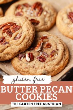 the gluten free butter pecan cookies are ready to be eaten