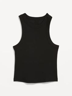 Snug Cropped Tank Top | Old Navy Casual High Neck Stretch Tank Top, Black High Neck Tops For Sports, High Neck Black Tops For Sports, Black High Neck Athleisure Top, Sporty High Neck Tank Top For Summer, Sporty High Neck Summer Tops, Casual High Neck Black Tank Top, Casual Black High Neck Tank Top, Black High Neck Casual Tank Top