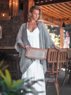 Rattan Clutch handbag | The Penida-Bambbo clutch-Ocean Soul Bali-Ocean Soul Bali Rattan Weaving, Yoga Legging, Stylish Purse, Charity Work, Ladies Clutch, Essential Items, Italian Fabric, Rash Guard, Recycled Fabric