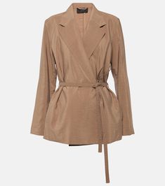 Sleek Silk Outerwear For Spring, Sleek Silk Spring Outerwear, Chic Silk Blazer For Fall, Chic Silk Long Sleeve Outerwear, Chic Silk Outerwear For Work, Chic Fall Silk Blazer, Sleek Silk Outerwear For Fall, Sleek Silk Outerwear For Formal Occasions, Sleek Spring Blazer For Business Casual