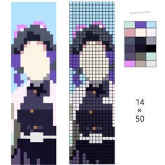 an image of some pixel art with different colors