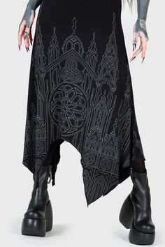 Unholy Oath Maxi Dress Hanky Hem, Ballerina Shoes Flats, Blazer And Skirt, Skirt And Blouse, Maxi Robes, Gala Dresses, Goth Outfits