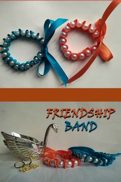 there are three different bracelets that have been made to look like swans