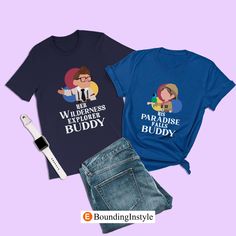 Pixar Up Couple Shirt, Her Wilderness Explorer Buddy, Carl Fredricksen Shirt, Disneyland Matching Shirt, Unique Vacation Shirts for Couples The price shown is for only the Carl Fredricksen shirt, click here for the Ellie Fredricksen shirt https://etsy.me/3tsJgWk Cloth Face Mask https://etsy.me/3Zd7PVa Item Details .: Brand Bella+Canvas 3001 Unisex T-Shirt .: 100% Soft cotton (fabric may vary for different colors) .: Light fabric (4.2 oz/yd² (142 g/m smooth and elastic fabric .: Tear away the lab Ellie Fredricksen, Disney Couples Shirts, Disney Couple Outfits, Carl Fredricksen, Shirts For Couples, Outfit Disney, Wilderness Explorer, Disney Clothing, Disney Couple Shirts