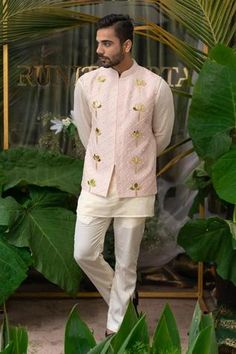 Shop for Runit Gupta Ivory Pure Cotton Kota Checkered Kurta Pant Set for Men Online at Aza Fashions Runit Gupta, Indian Wedding Suits Men, Latest Kurta Designs, Lotus Motifs, Nehru Jacket For Men, Wedding Kurta For Men, Groom Dress Men, Indian Groom Wear, Gents Kurta Design