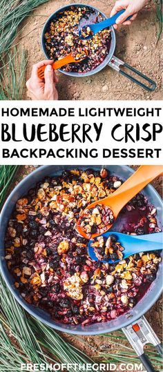 homemade light weight blueberry crisp is an easy and delicious dessert